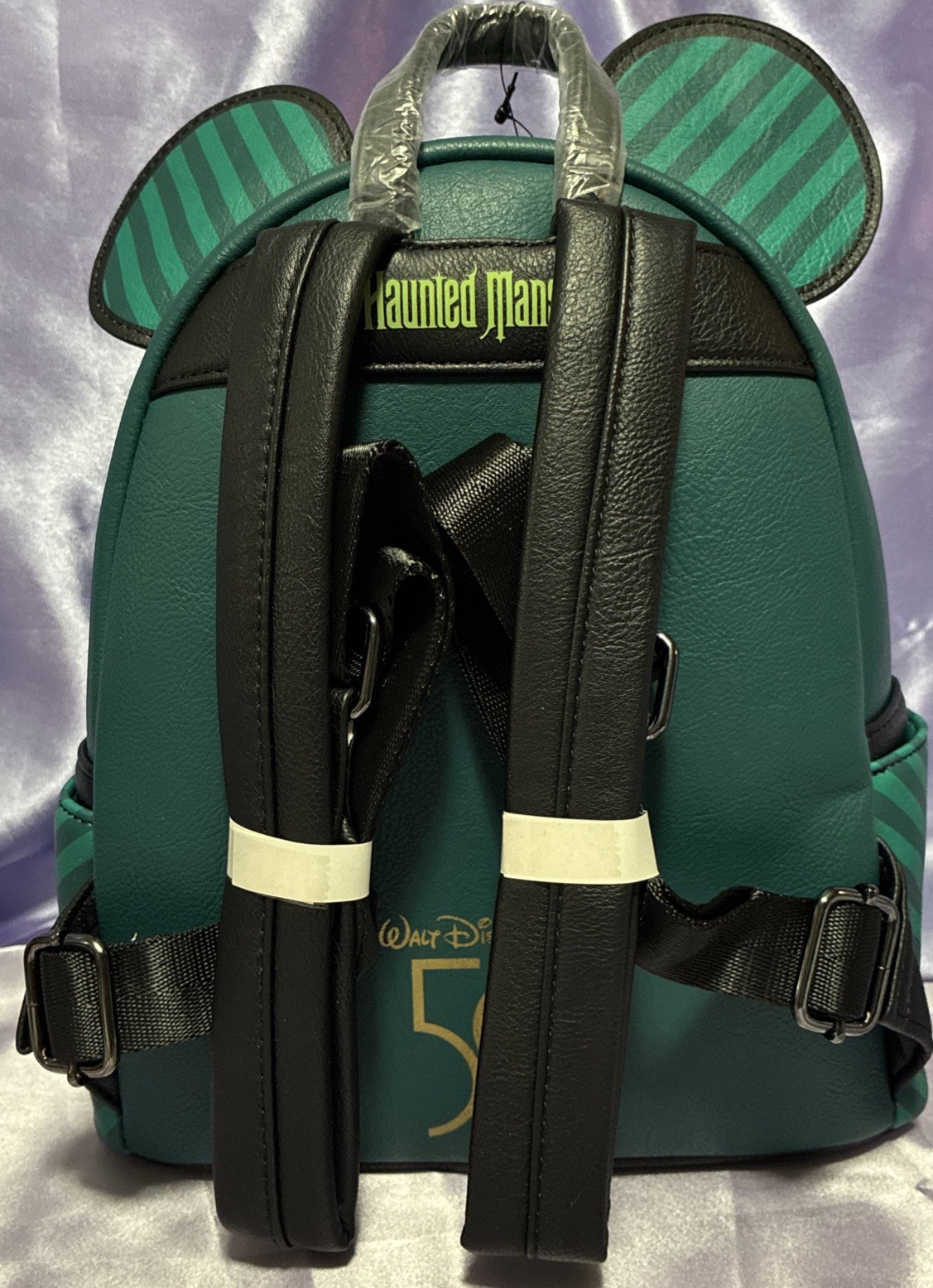 Disney Haunted Mansion Mickey Loungefly Mini Backpack 50 Years Main Att GITD NEW