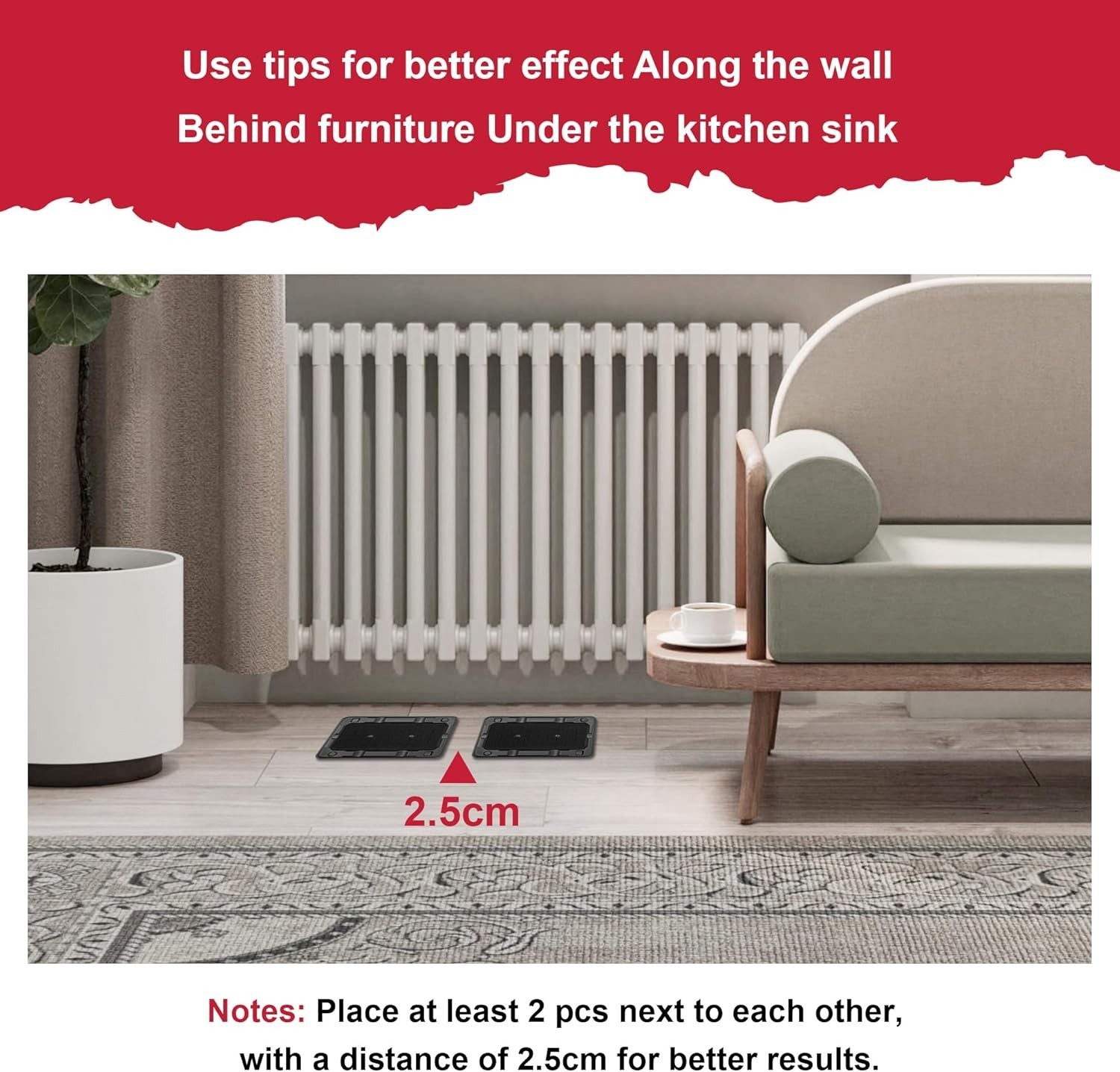 Mouse & Insect Traps 12 Pack, Heavier Sticky Traps with Non-Toxic Glue for Mice