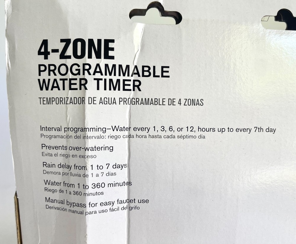 NEW - Ace 4-Zone Programmable Digital Water Hose Spigot Timer, 7005460