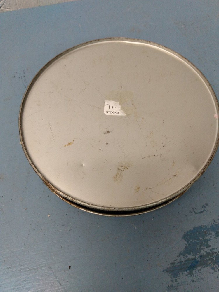 Tin Container Vintage Black White Flowers (LL)