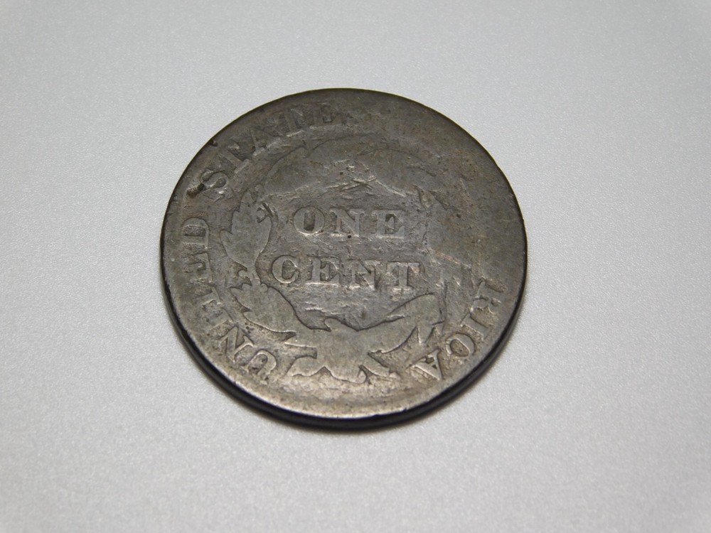 OLD US COPPER COINS 1822 CORONET HEAD LARGE CENT