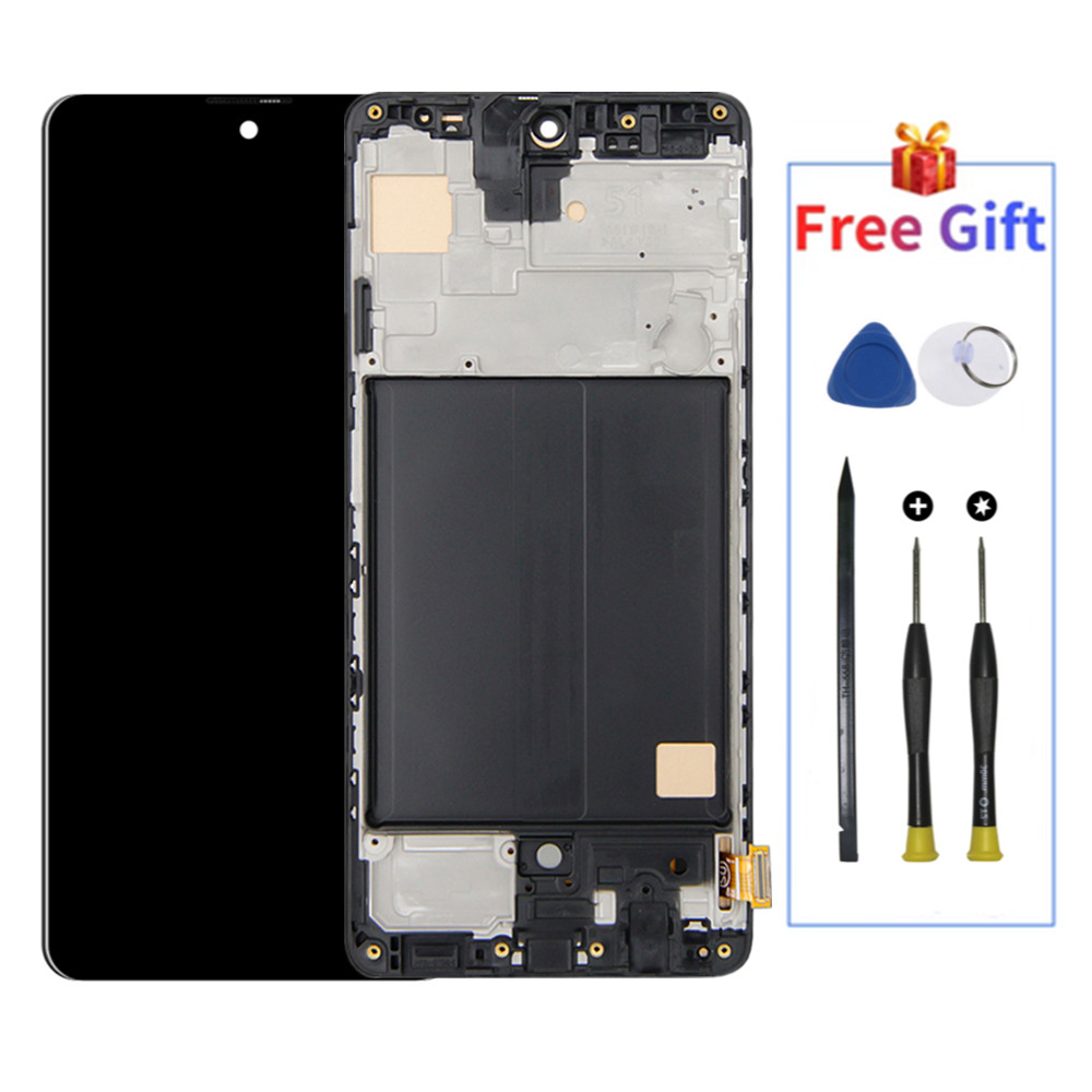 Replace For Samsung A51 4G A515 2019 LCD Display Touch Screen Digitize +Frame