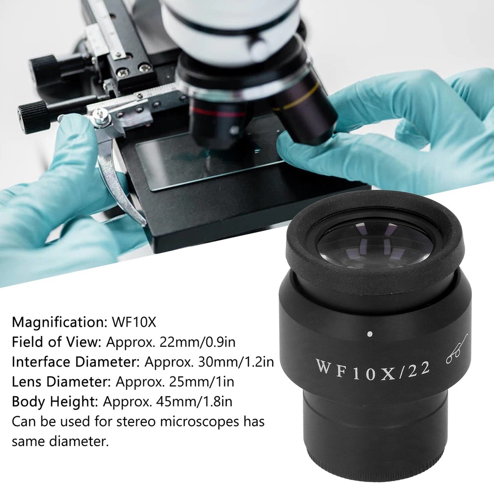 High Eyepoint Microscope Eyepiece Wide Angle Bright Clear View For Lab New