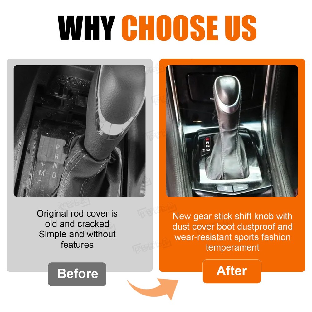 For 2013-2019 CADILLAC ATS Automatic CAR GEAR SHIFT KNOBS W/ Boot