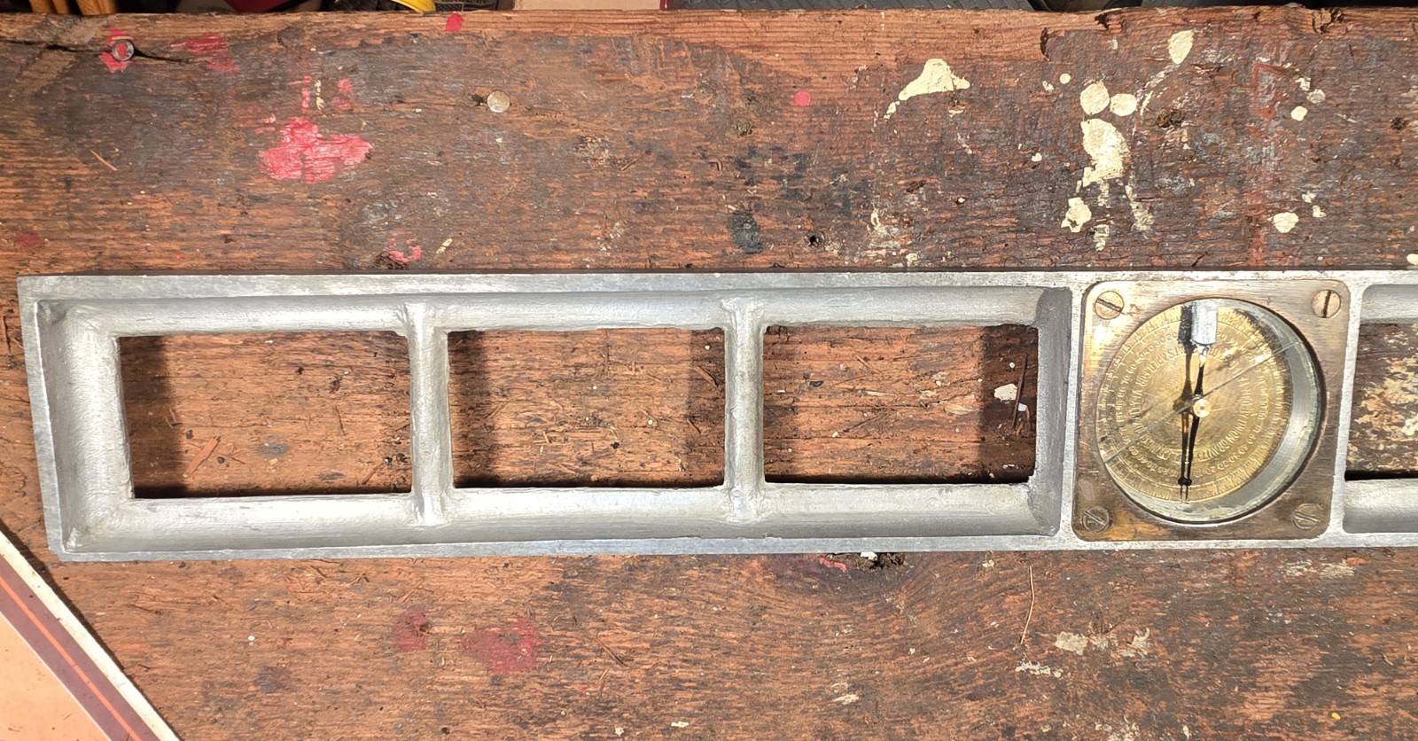 Antique 28" Union Gravity Level Co Inclinometer Patent 1923, Sioux City, Iowa