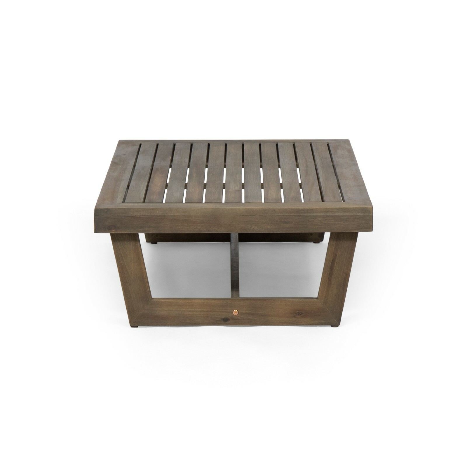 Outdoor Acacia Wood Slat Top Coffee Table