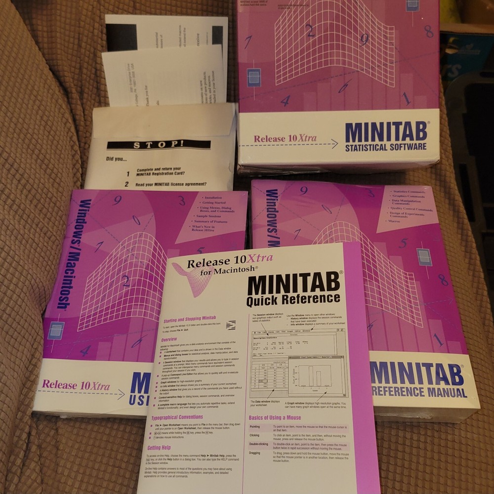 MINITAB Statistical Software Release 10Xtra for Macintosh & Power Macintosh NEW!
