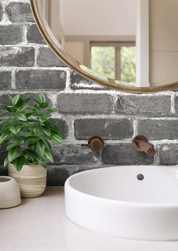 Antique Green Brick Effect 3D Self Adhesive Wallpaper - Wall Cladding