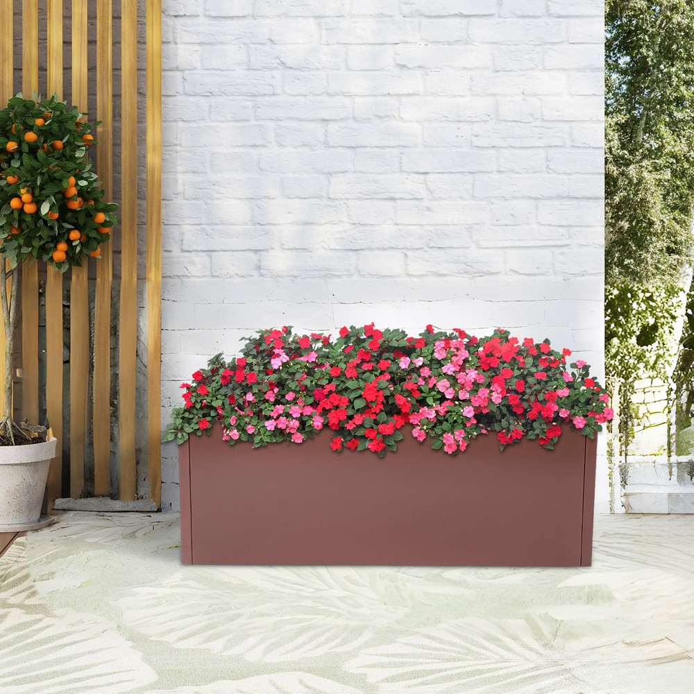 Floor Standing Planter Box Rectangular Planter Box Outdoor Planter 38*15*15 in