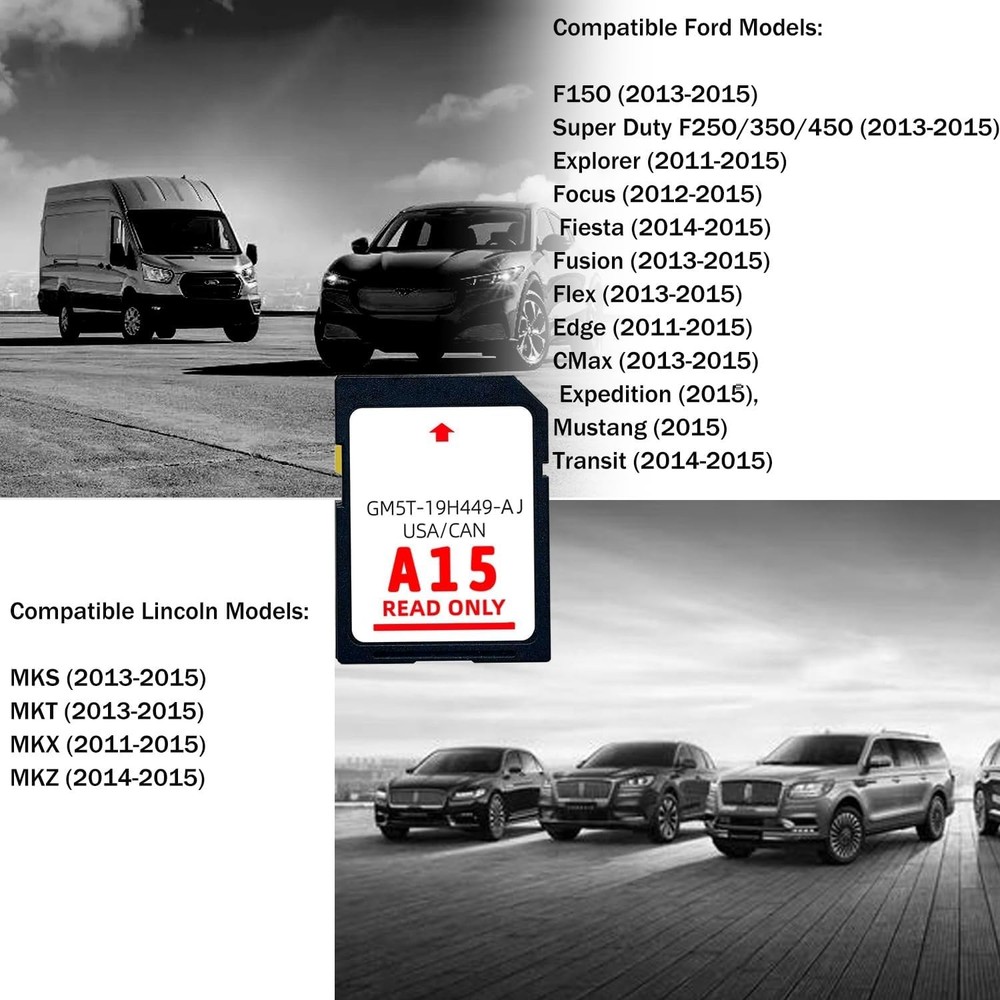 2025 Latest Version A15 Navigation SD Card Compatible with Ford/Lincoln Sync ...