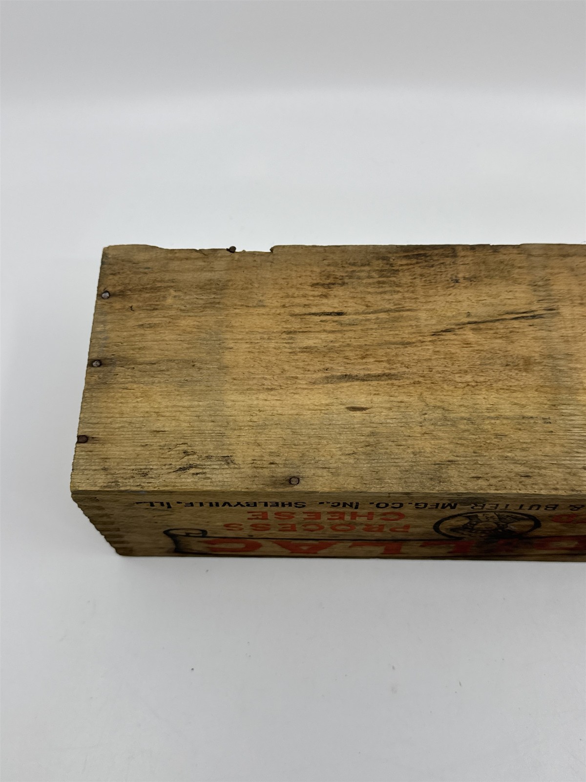 Vintage Wooden Cadillac Cheese Brand Pasteurized Cheese 5 Lb. Advertising Box