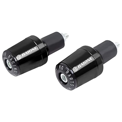 Worldmotop Motorcycle Bar End Plug Handlebars End Caps Grips Replacement black
