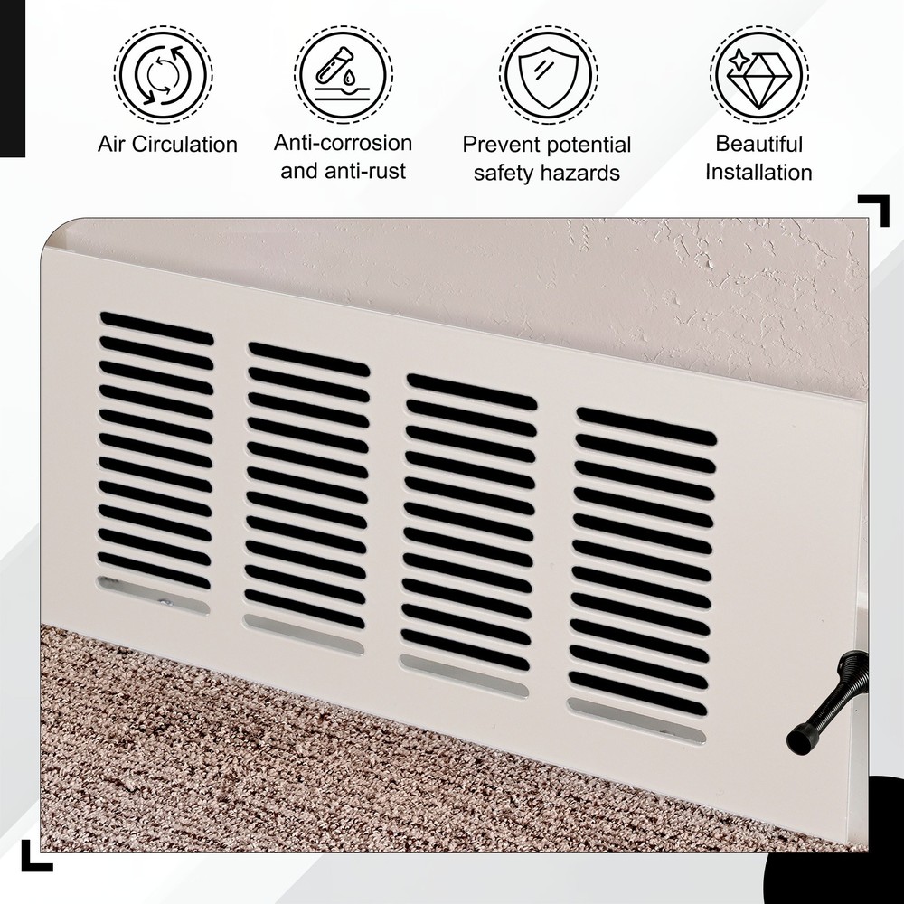 Rectangular ventilation grille for Alfa (250x80mm, grey, 2pcs)