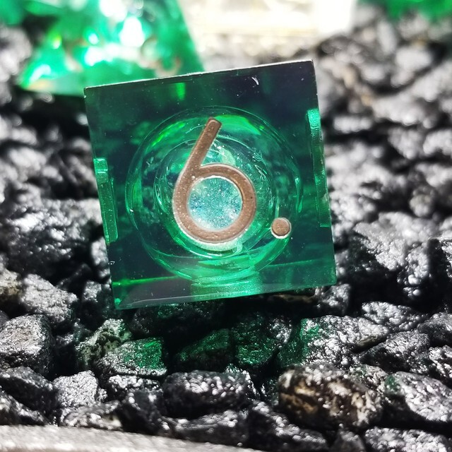 Sage's Forest Souls Liquid Core Sharp Edge Resin Dice Set