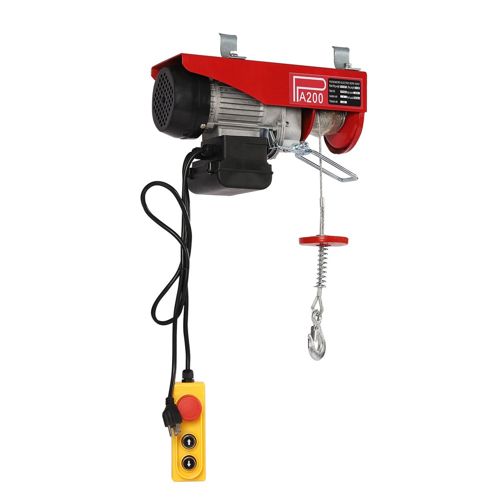 4400LBS Electric Hoist Winch Engine Crane with Remote Control 110V