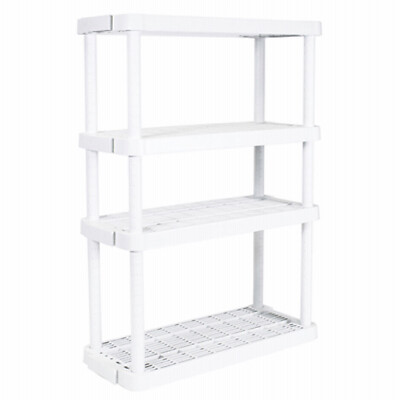 Gracious Living 91072MAXIT-1C 4-Shelf Shelving Unit, Adjustable, Medium Duty,