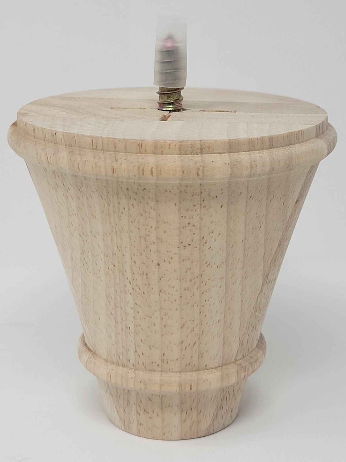 Unfinished Bun Feet Sofa Furniture 5 Inch Set of 4 Maple Wood Bun Feet Tapered