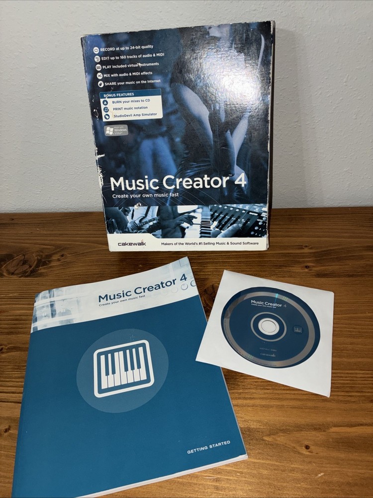 Cakewalk Music Creator 4 Software CD Disc And Manual