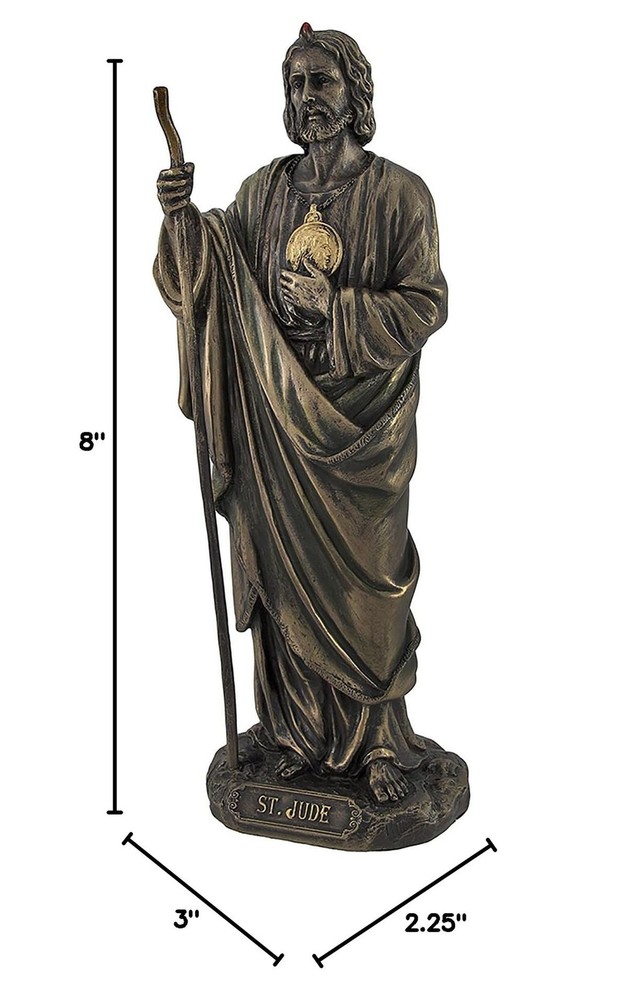Things2Die4 Bronzed St. Jude Statue 8 in.