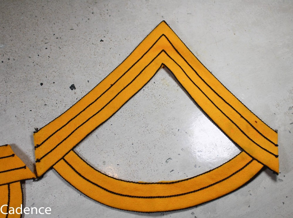 US Indian Wars Cavalry Master Sergeant Rank Chevron Stripes Patch Pair B803