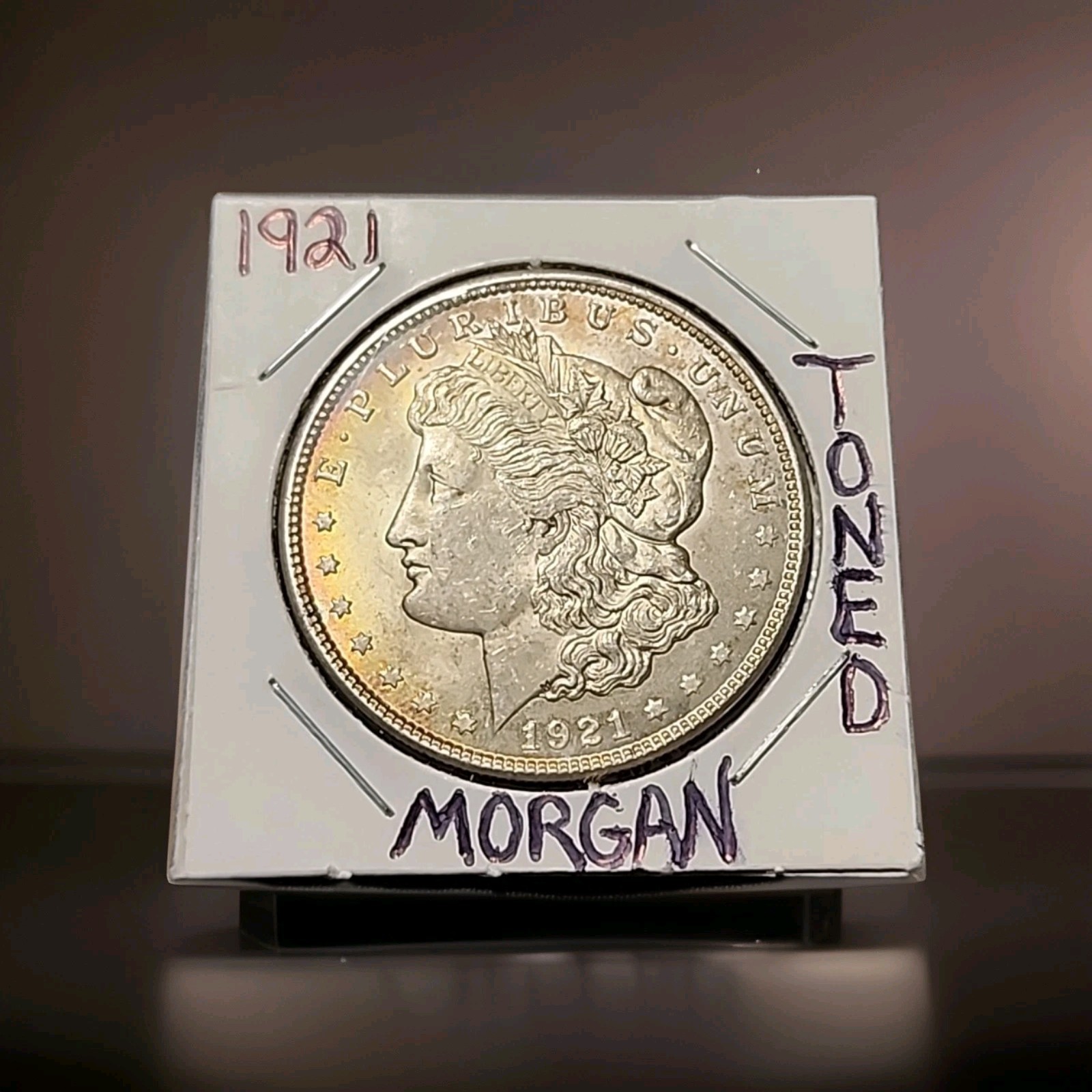 🚨1921 Morgan Silver Dollar☆Brilliant Uncirculated☆🔥Gorgeous Toning☆