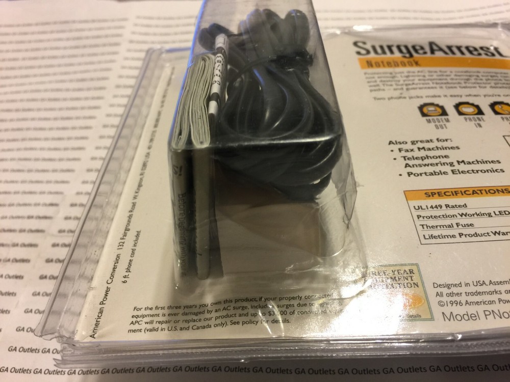 APC Notebook Surge Arrest Protector