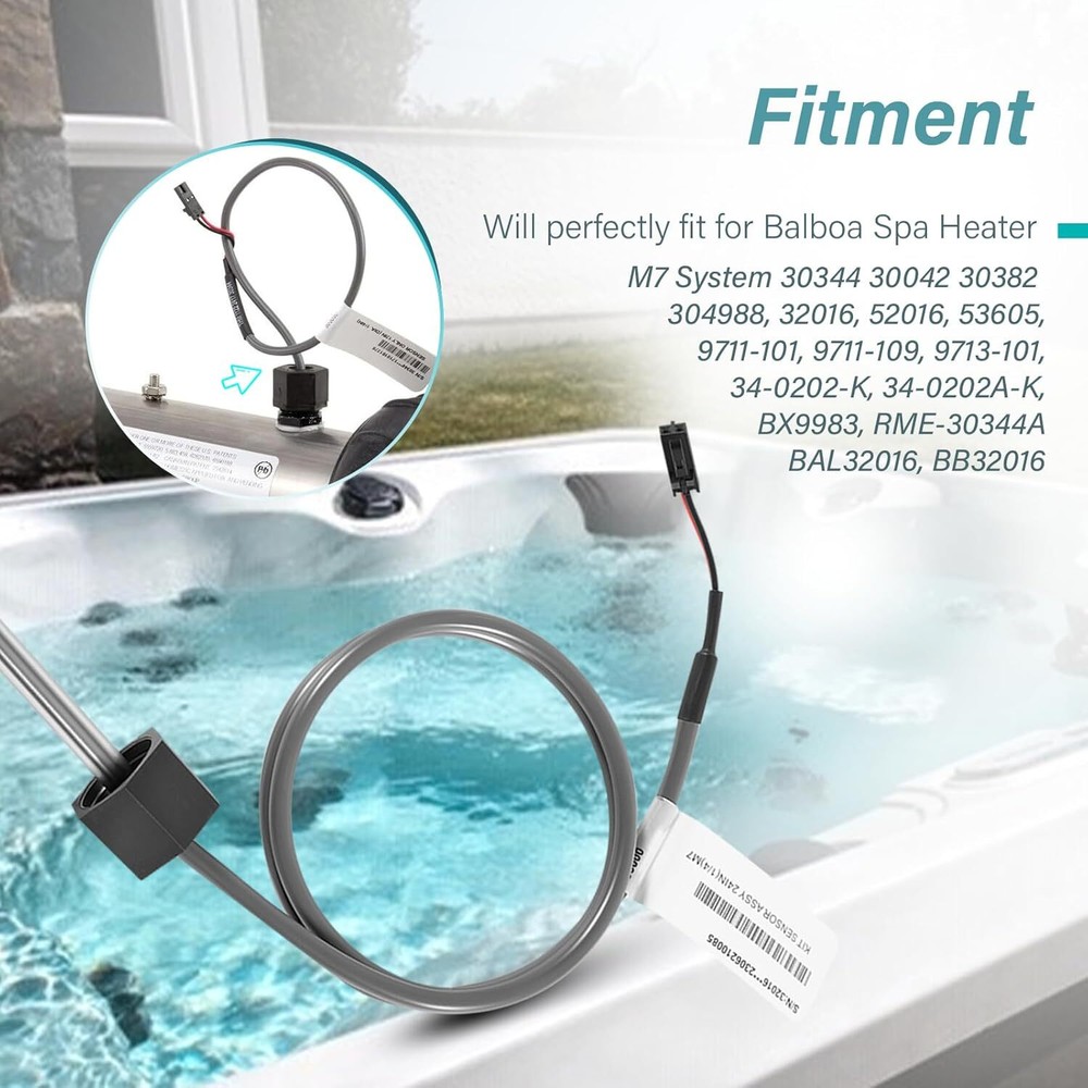 for Balboa M7 Sensor Temp/Hi Limit Sensor Dual Purpose Sensor Temp 1/4" Sensor