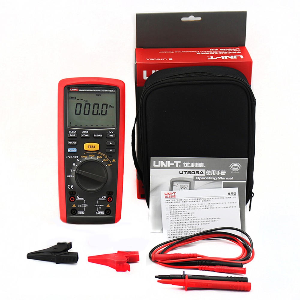 UNIT UT505A HANDHELD INSULATION RESISTANCE TESTER LCD
