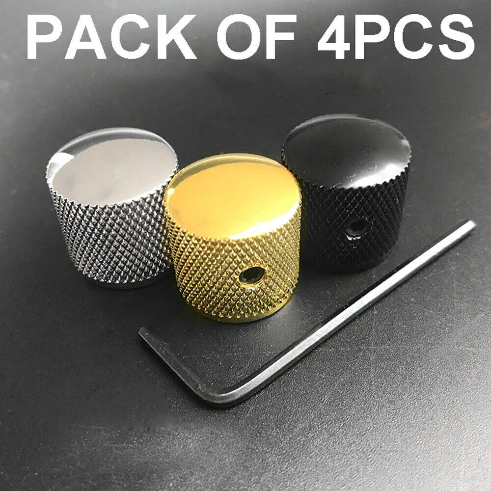 4PCS Dome Knob Volume Tone Control Knobs with Inner Hexagon Spanner Guitar Bass