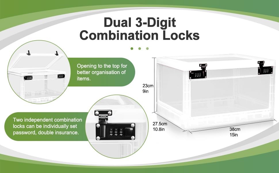 Large Medicine Lock Box, Personal Items Lockable Container for Phone/Tablet/IPad
