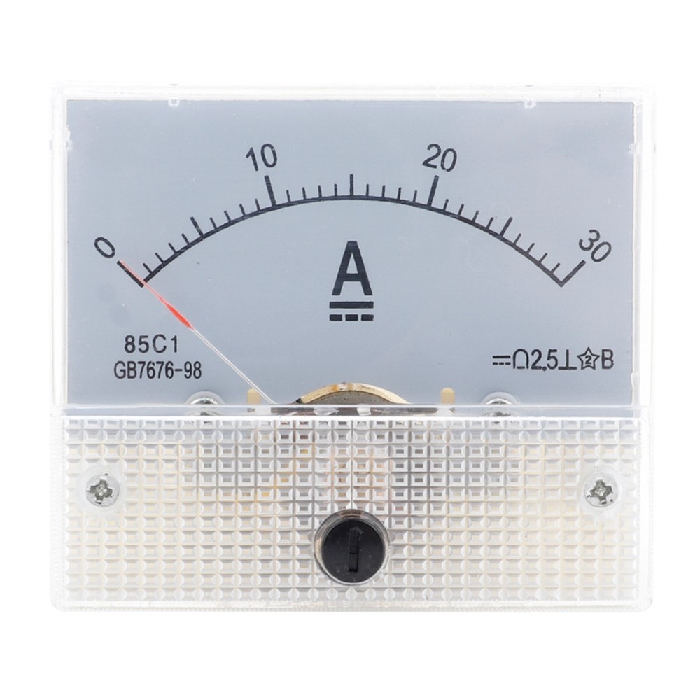 1pc DC Voltmeter Pointer Head, White ABS Analog Ammeter Panel Gauge3257