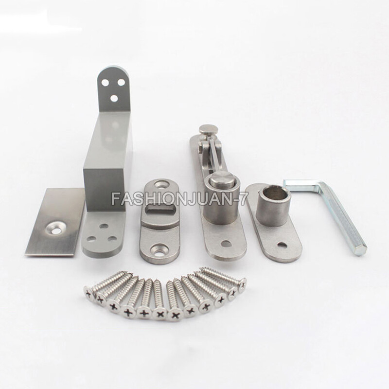 1Set Heavy Door Pivot Hinges Hydraulic Buffer Positioning Self Close Door Hinges