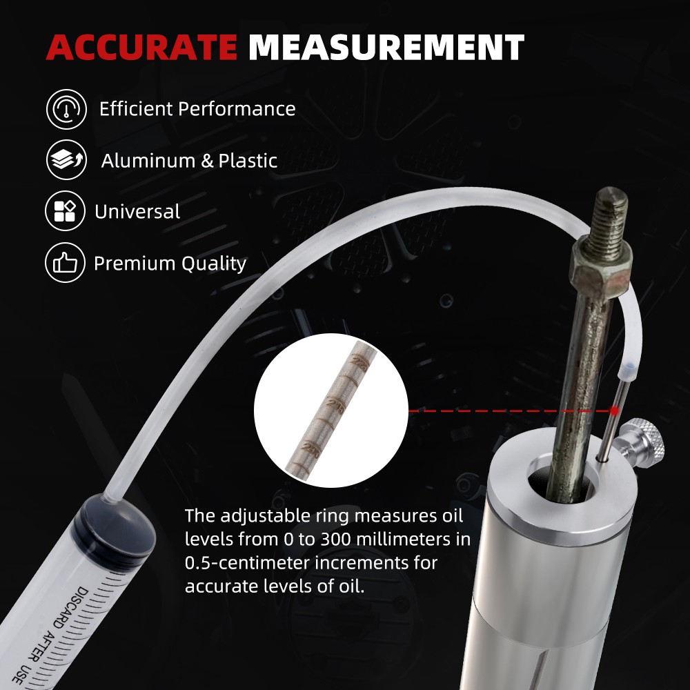 Universal Motorcycle Fork Spring Compressor Tool and Fork Oil Level Tool Kit