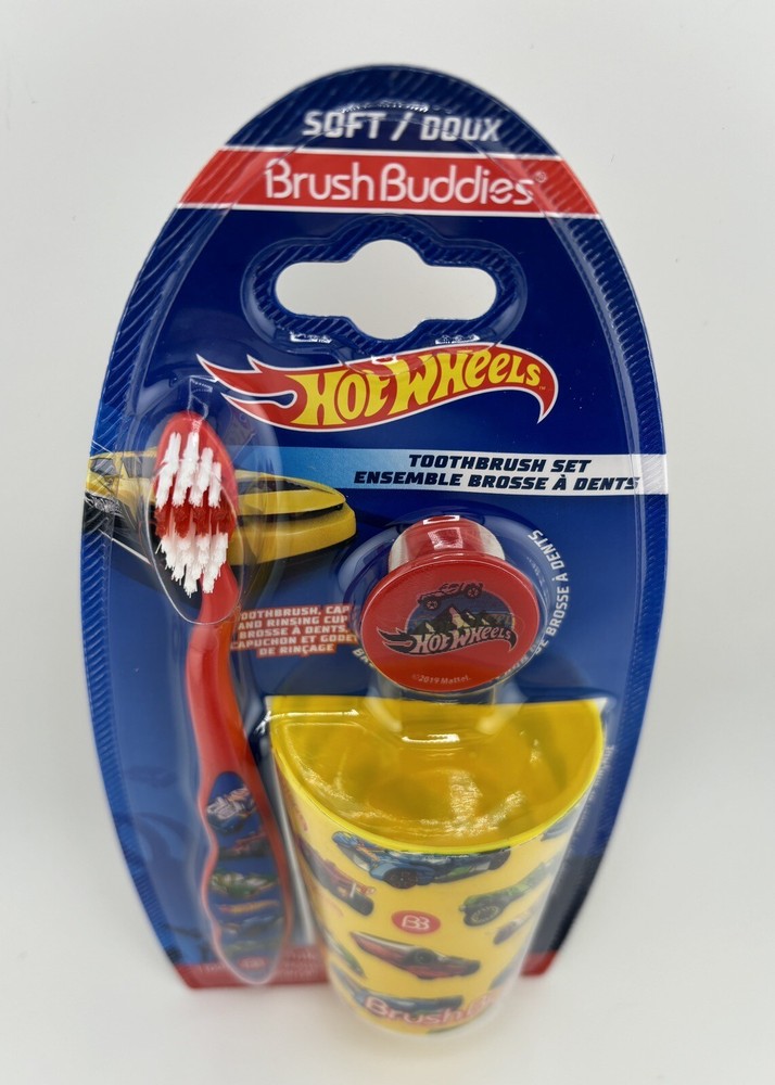HOT WHEELS Toothbrush (Soft), Cap & Cup Set