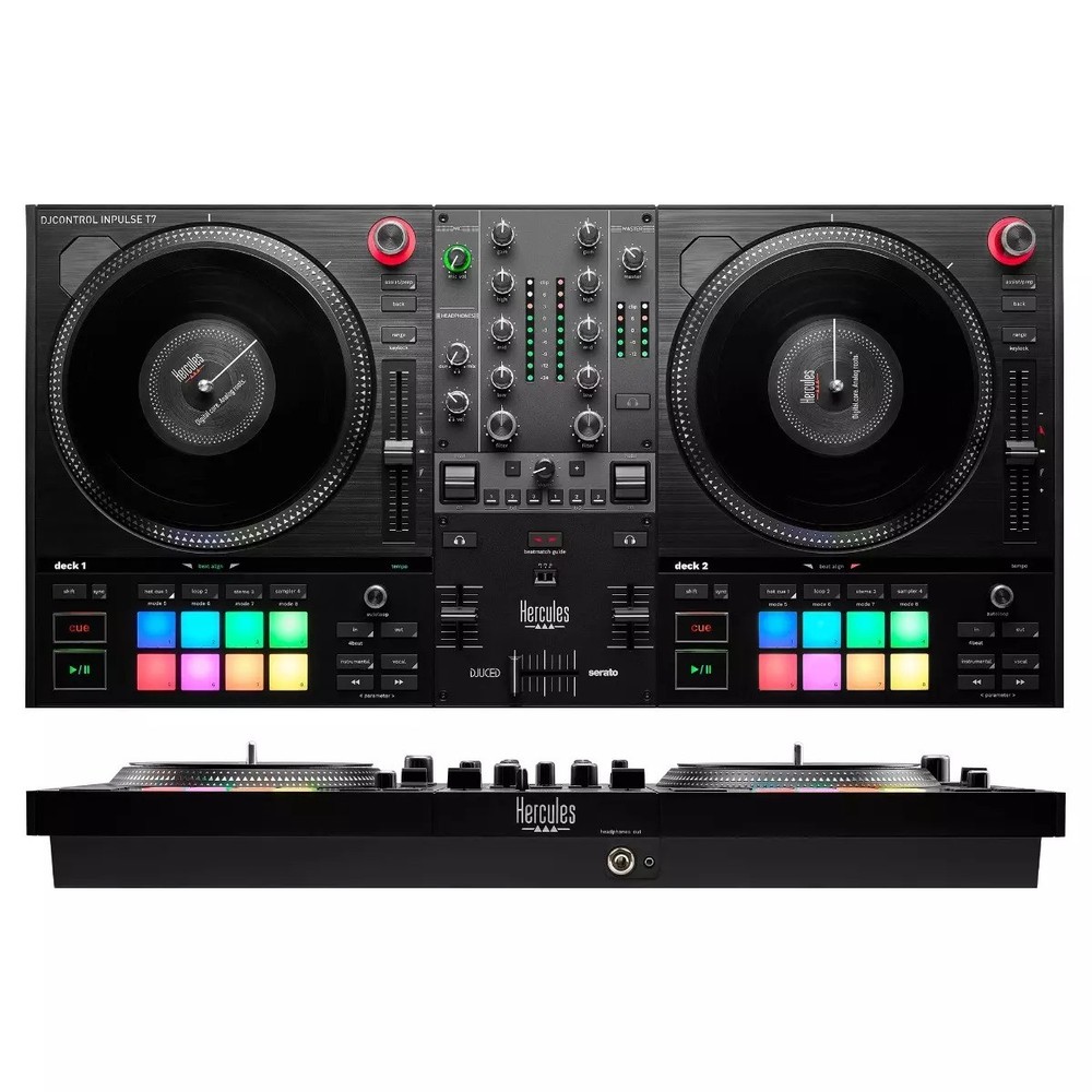 Hercules DJControl Inpulse T7 2-Deck Motorized DJ Controller with Serato Lite