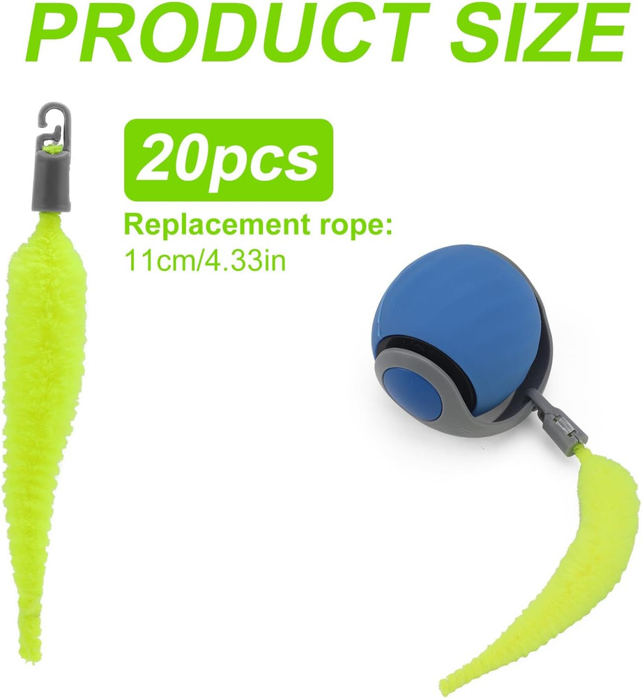 20Pcs Cat Ball Replacement Tails, Automatic Moving Interactive Toy Tail Acces...