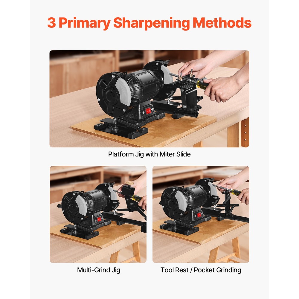 Pro Grind Sharpening System Multi-Grind Jig for 6" & 8" Bench Grinder