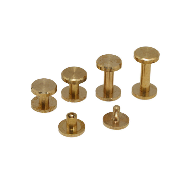 10/20/50Pcs Stud Bind Rivet Brass For Leather Belt Wallet Chicago Screw Nail