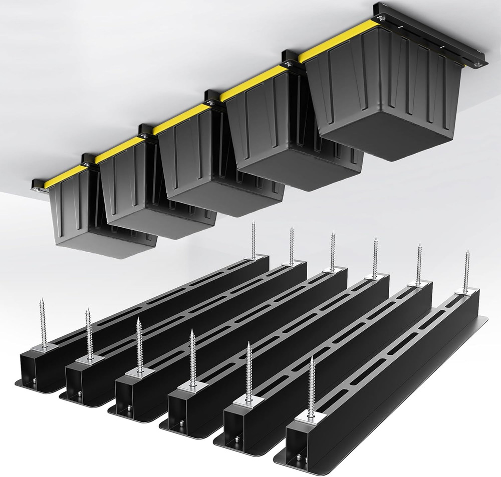 Ceiling Storage Rack, Heavy Duty Overhead Garage Storage Rack, Adjustable Ceilin