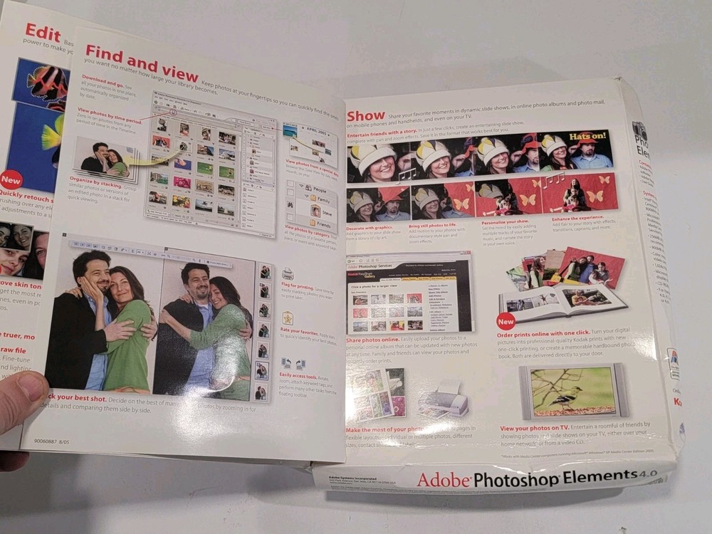 Adobe Photoshop Elements 4.0 User Guide Book & Software