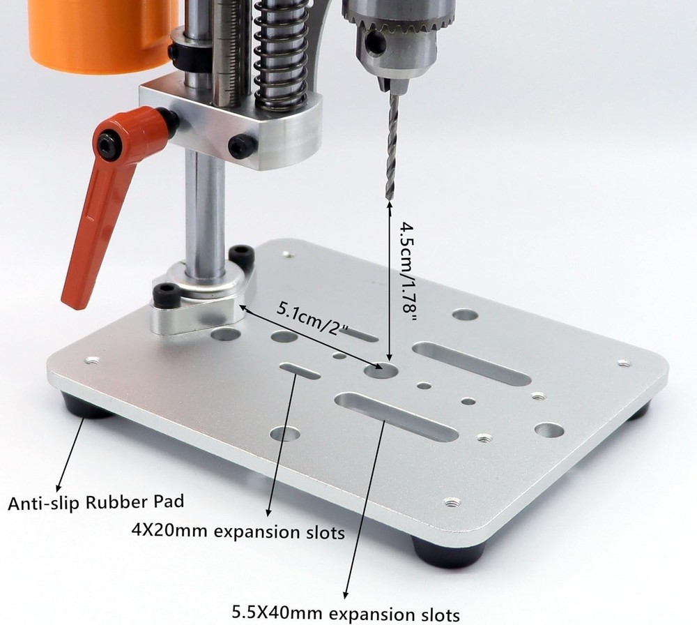 Portable Mini Drill Press 5.9'' Compact CNC Machine for Precision DIY Projects