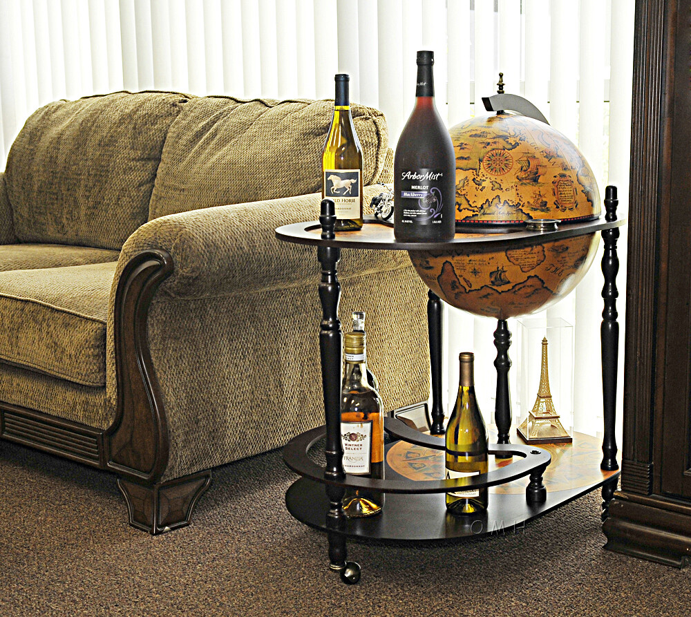 Exotic Globe drink trolley Red