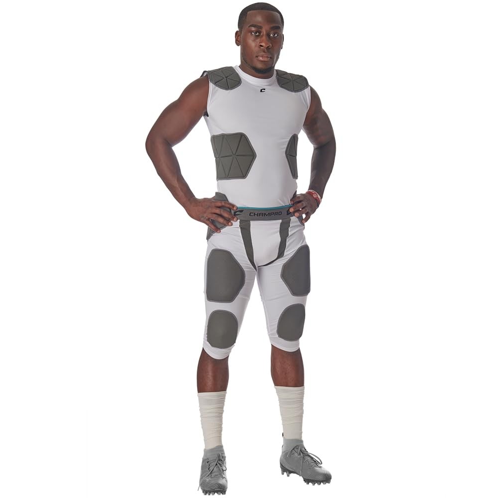 Champro Tri Flex 7 Pad Girdle Small White Flexible Compression Protection Gear