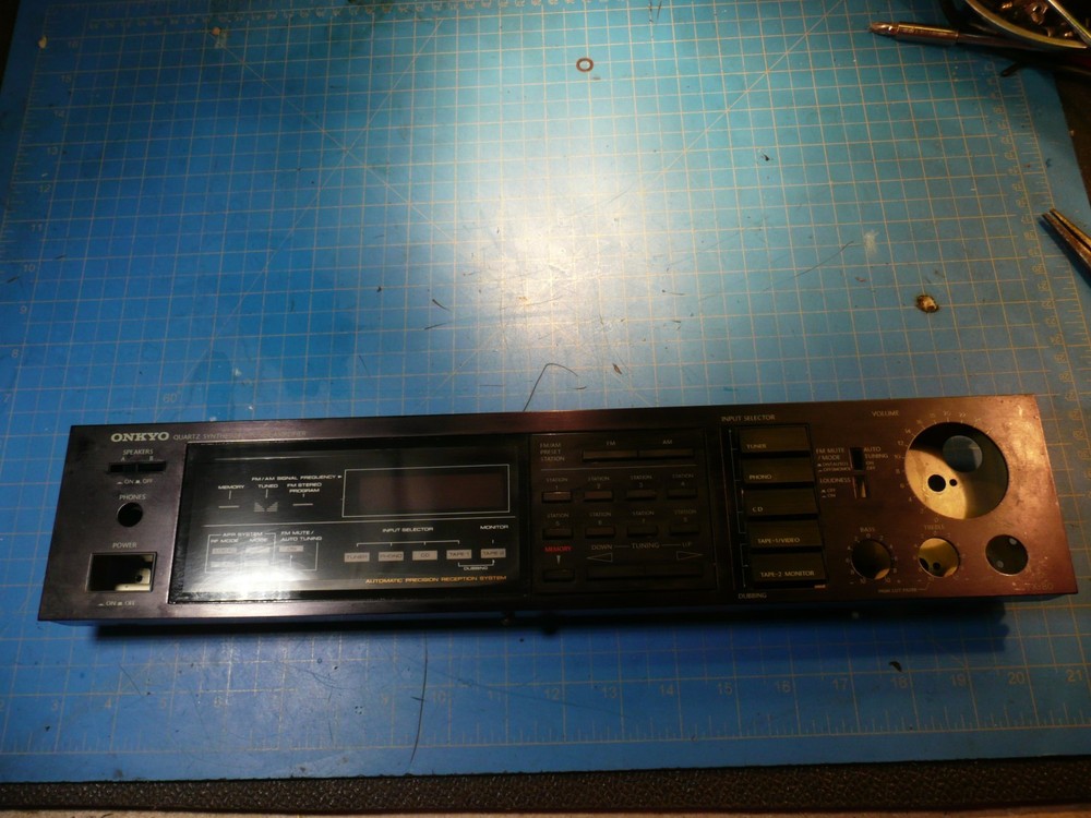 Onkyo TX-80 Receiver Replacement Parts Front Face Panel Plate