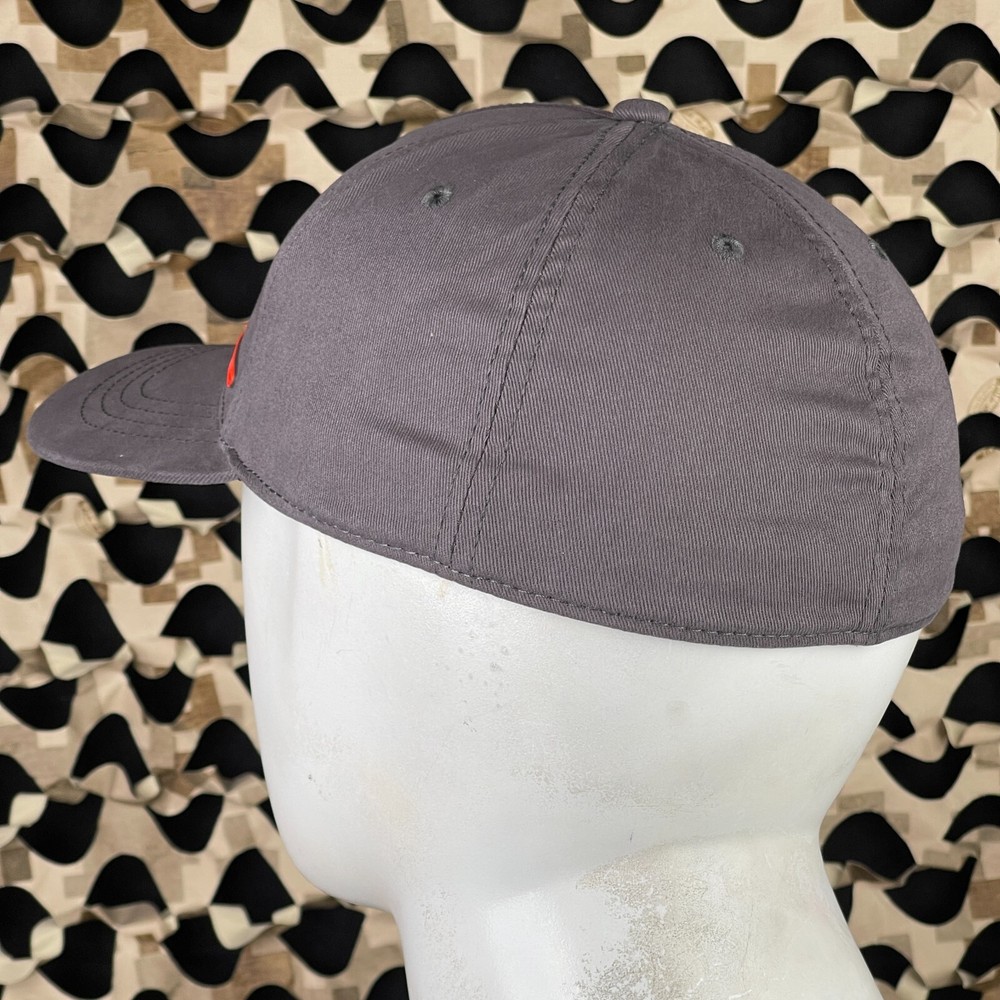 NEW Dye LWR LFT Flex Flat Hat - Charcoal/Orange - Small/Medium