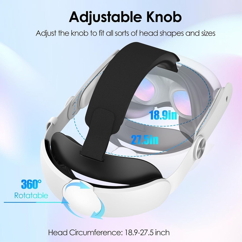 Ergonomic Adjustable Head Strap for Oculus Quest 3/Quest 3S - Ultimate Comfort