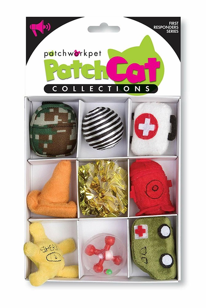 FIRST RESPONDERS BOX CAT TOY 9pc SET PREMIUM CATNIP