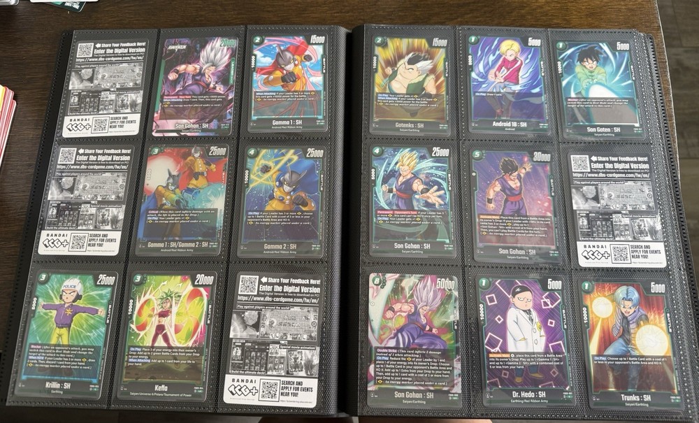 Dragón Ball Dual Evolution Basic Binder, Over 100 Cards, Common, Uncommon, More.