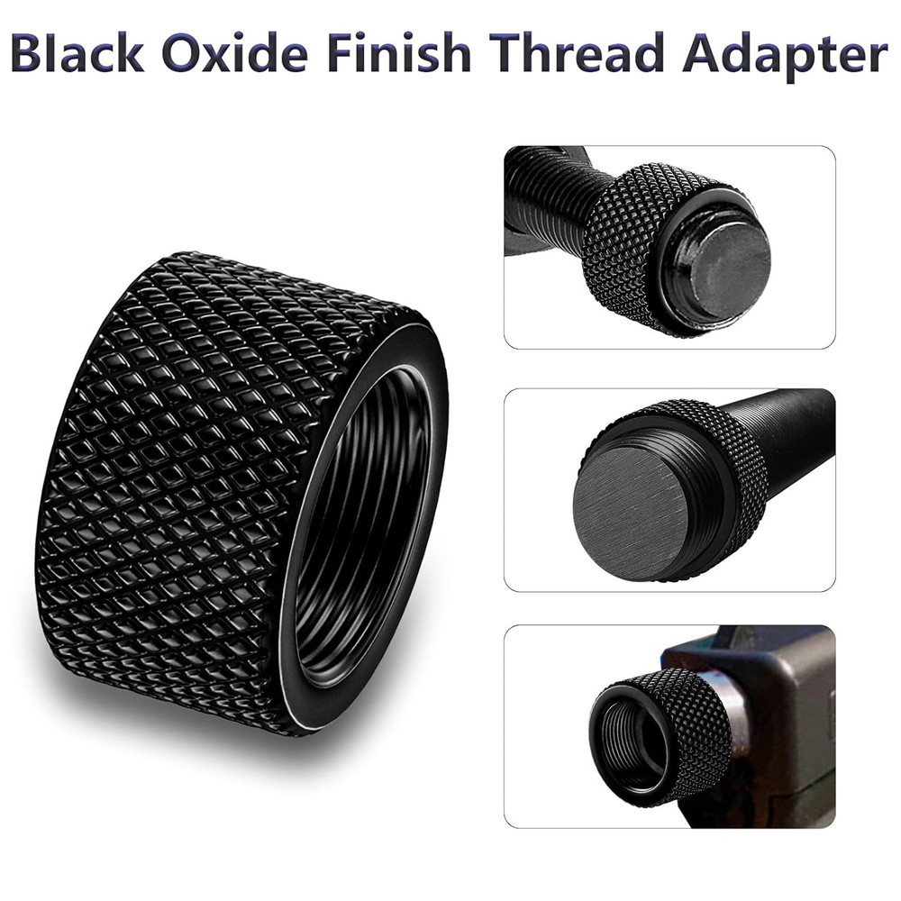 2 Pack Thread Protector 5/8X24 Steel Thread Adapters (Black)