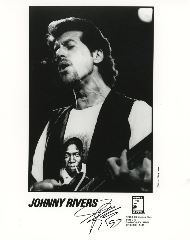 Johnny Rivers- Signed Record Label Photograph